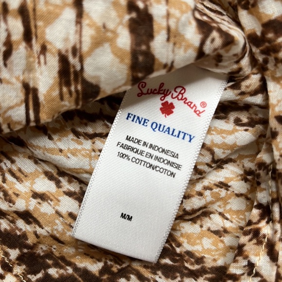 Lucky Brand Print Button Down Collared Long Sleeve Shirt Size Medium - Picture 8 of 10